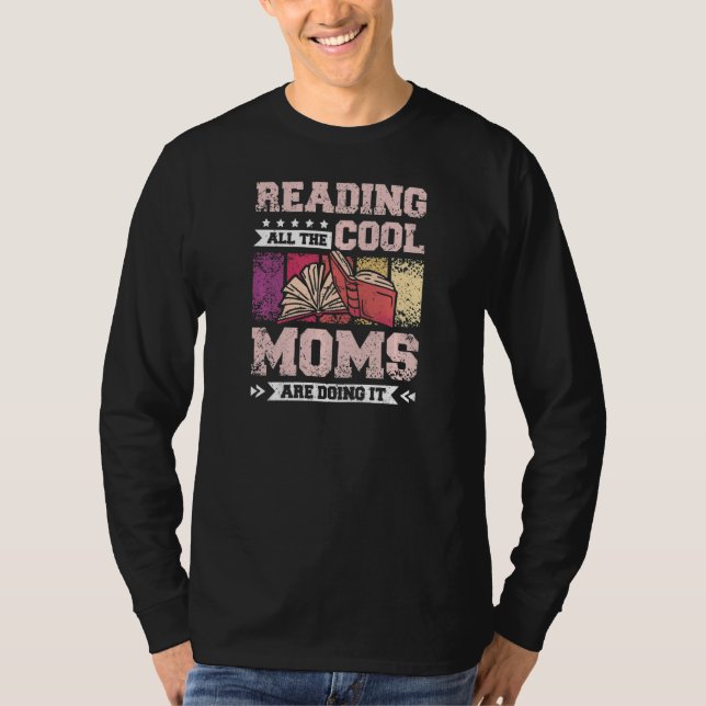 Womens Mom mother reading books T-Shirt (Front)