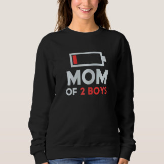 Womens  Mom Of 2 Boys   From Son Mothers Day Birth Sweatshirt