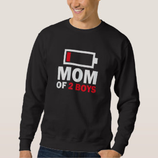 Womens Mom Of 2 Boys   From Son Mothers Day Birthd Sweatshirt