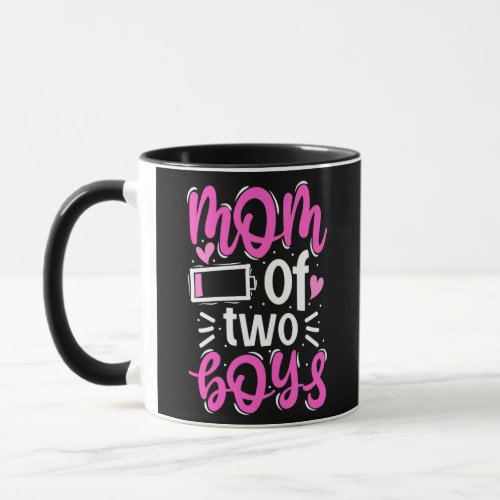 Womens Mom of 2 Boys Outfit from Son Mothers Day Mug