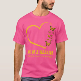 Womens Mom Of A Warrior Childhood Cancer Awareness T-Shirt
