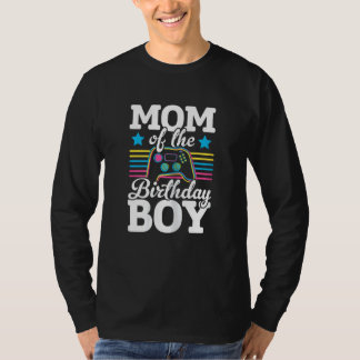 Womens Mom Of The Birthday Boy Video Game Player G T-Shirt