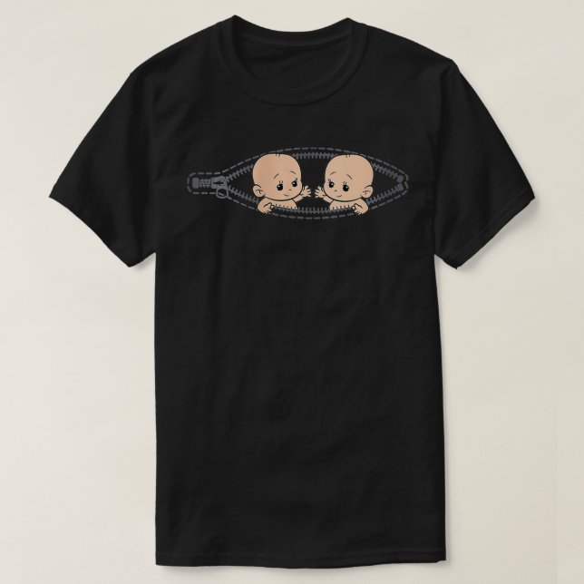 Womens Mom Of Twin Pregnancy Twins Mom Pregnant Wi T-Shirt (Design Front)