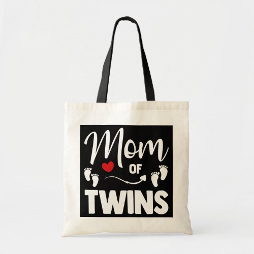 Womens Mom Of Twins Mother Funny Twin mom Tote Bag