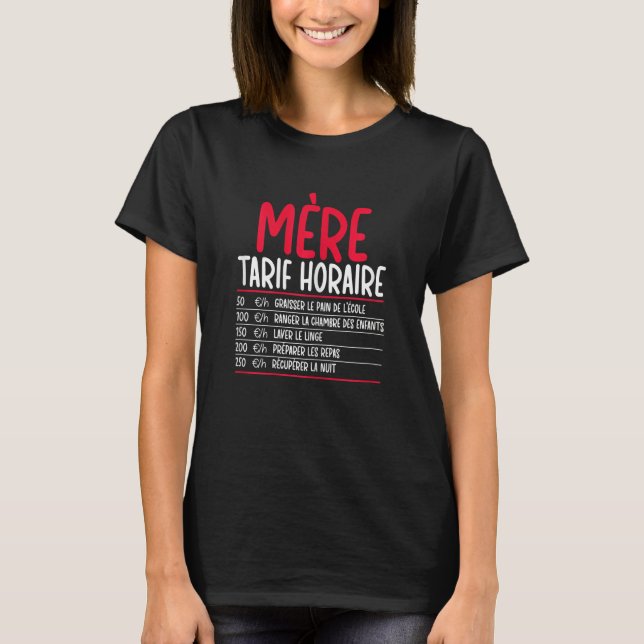 Womens Mom  Son and Daughter Hourly Rate Mother T-Shirt (Front)