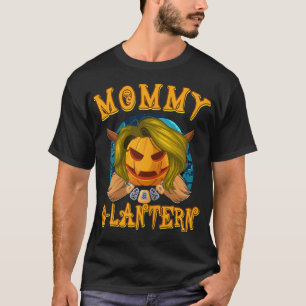 Womens Mommy Halloween Costume Jack O Lantern Pump T-Shirt