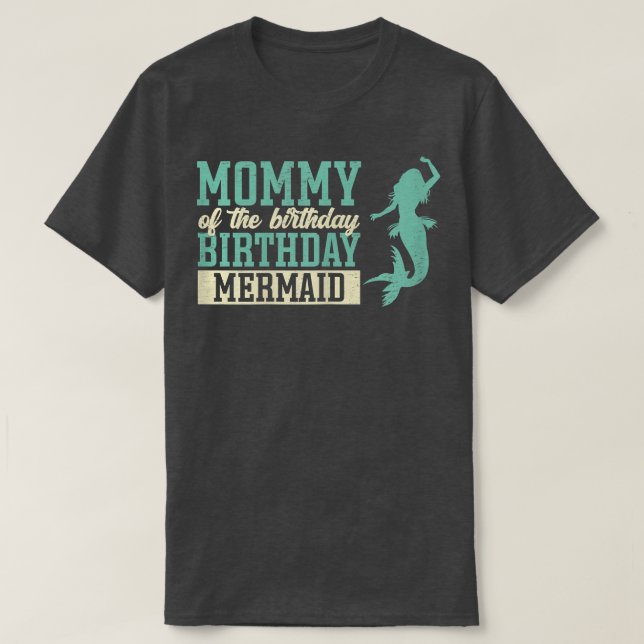 Womens Mommy Of The Birthday Mermaid for a Mermaid T-Shirt (Design Front)