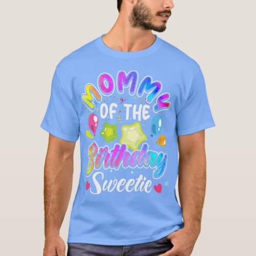 Womens Mommy Of The Birthday Sweetie  retro T_Shirt
