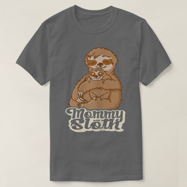 Womens Mommy Sloth  Cute Mom Matching Family  T-Shirt (Design Front)