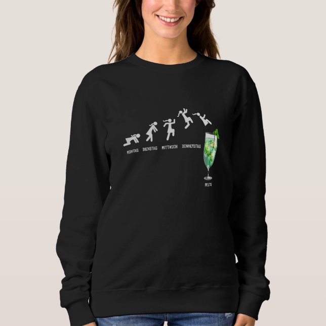 Womens Monday  Friday Cocktail Girls Evening Women Sweatshirt (Front)