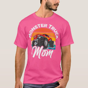 Womens Monster Truck Mom Retro Vintage Monster Tru T-Shirt