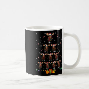 Womens Moose Santa Hat Xmas Lights Men Women Chris Coffee Mug