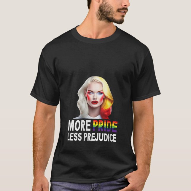 Womens More Pride Less Prejudice Lgbt Gay Proud Al T-Shirt (Front)