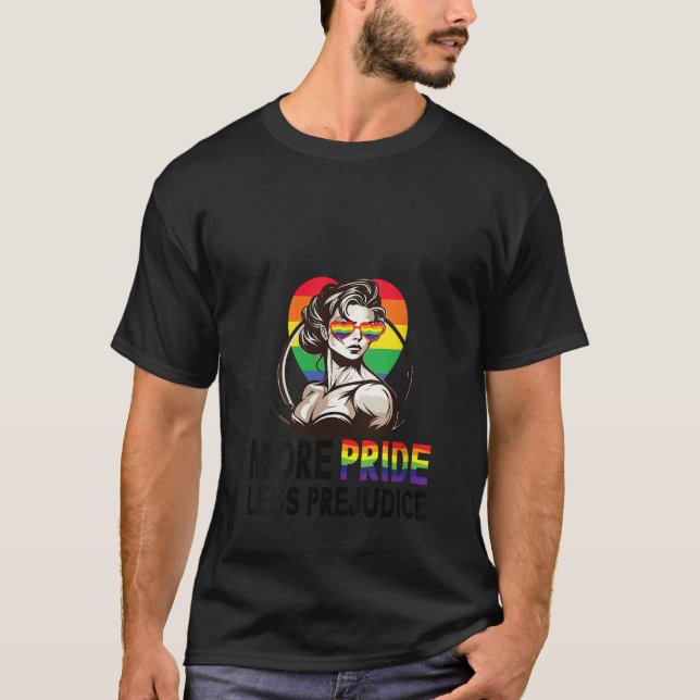 Womens More Pride Less Prejudice Lgbt Gay Proud Al T-Shirt (Front)