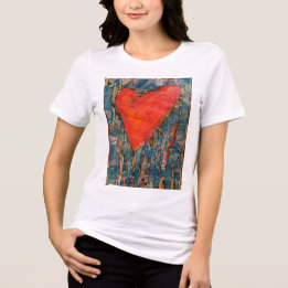 Women's Mosaic Heart Tri-Blend Shirt