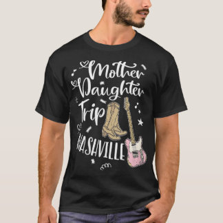 Womens Mother Daughter Trip Nashville VNeck  T-Shirt