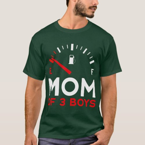 Womens Mother of 3 Boys Mothers Day Mom boy funny T_Shirt