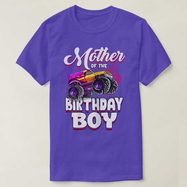 Womens Mother Of The Birthday Boy Monster Truck Mo T-Shirt (Design Front)