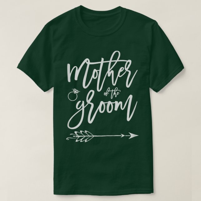 Womens Mother Of The GroomArrow Ring Bridal Party  T-Shirt (Design Front)