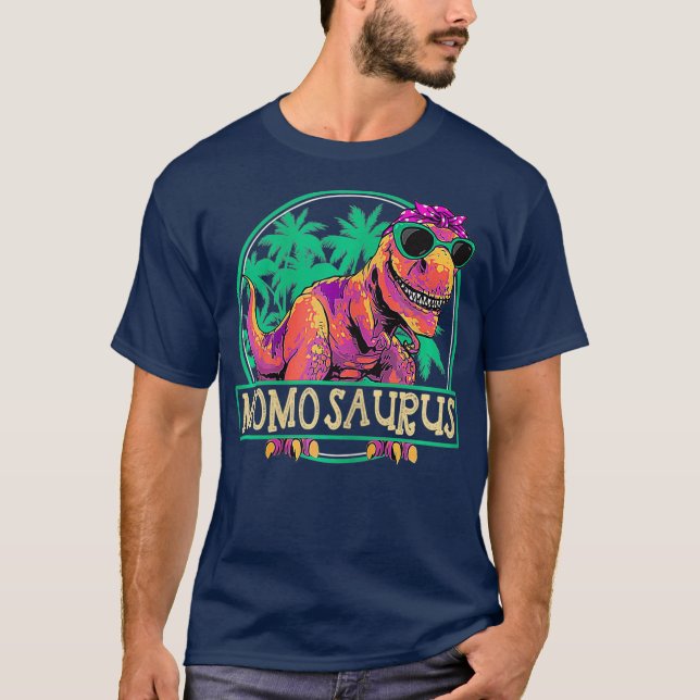 Womens Mothers Day Gift Momosaurus T Rex Momo T-Shirt (Front)