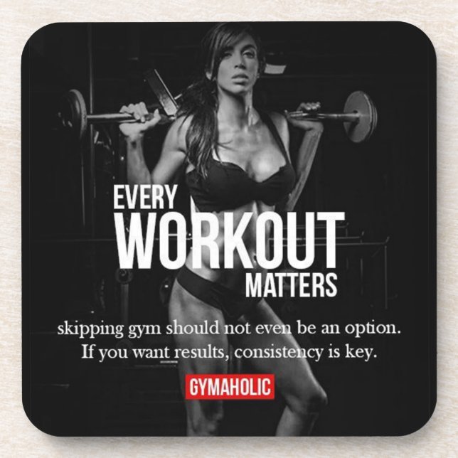 Women's Motivation - Every Workout Matters - Gym Beverage Coaster (Front)