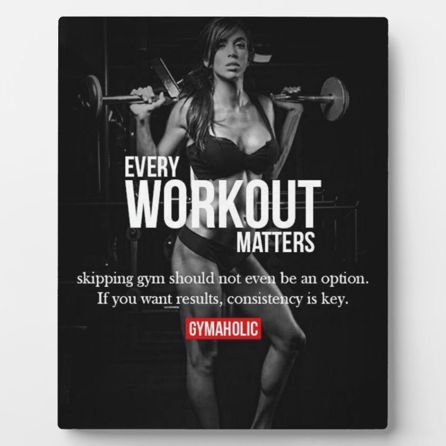 Women's Motivation - Every Workout Matters - Gym Plaque (Front)
