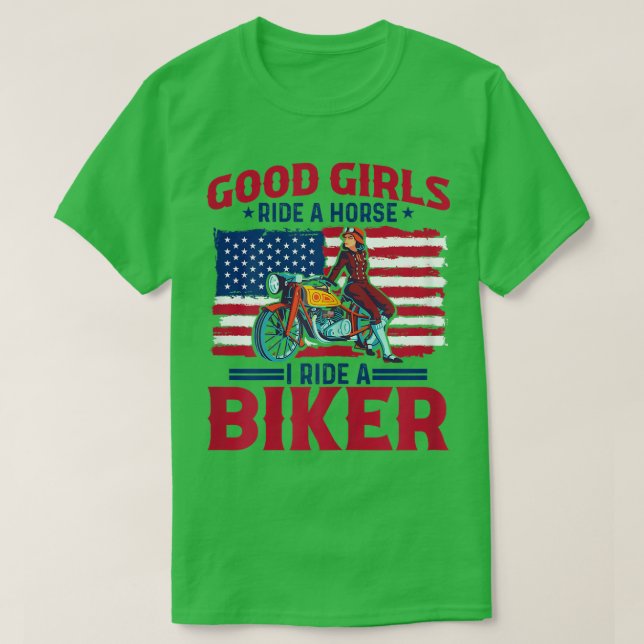 Womens Motorcycle Shirt Women Motorbike Graphic Am (Design Front)