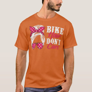 Womens Motorcycle Shirt Women Motorbike Messy Bun 