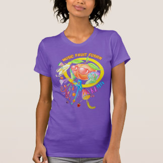 Women's Music Fruit Fusion Designed T-shirt 