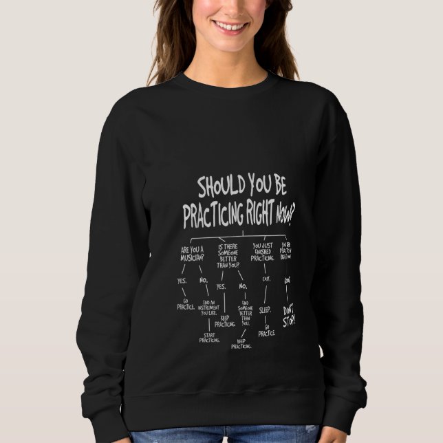 Womens Music Practice Instrument Algorithm Funny C Sweatshirt (Front)