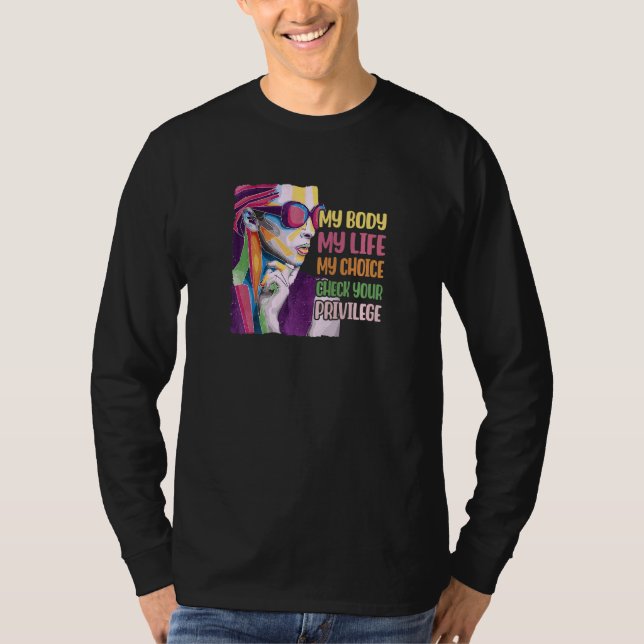 Womens My Body My Rights Feminist Equality Womens  T-Shirt (Front)