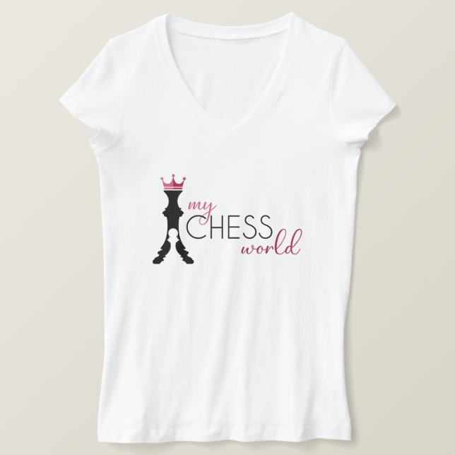 Women's My Chess World T-shirt (Design Front)