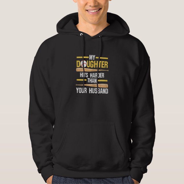 Womens my daughter hits harder than your husband S Hoodie (Front)