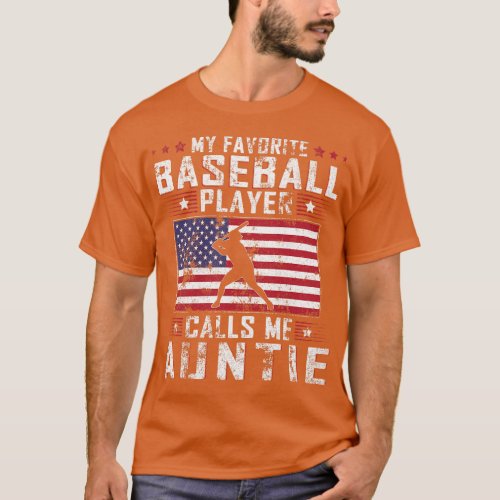 Womens My Favorite Baseball Player Calls Me Auntie T_Shirt