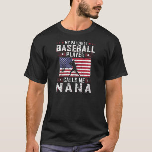 Womens My Favorite Baseball Player Calls Me Nana M T-Shirt