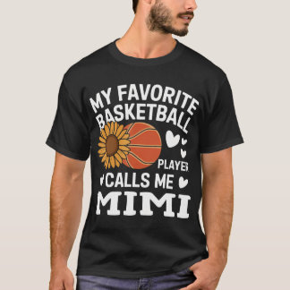 Womens My Favorite Basketball Player Calls Me Mimi T-Shirt