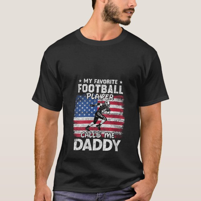 Womens My Favorite Football Player Calls Me Daddy  T-Shirt (Front)