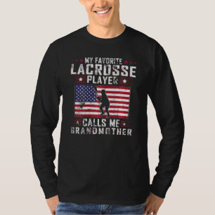 Womens My Favorite Lacrosse Player Calls Me Grandm T-Shirt