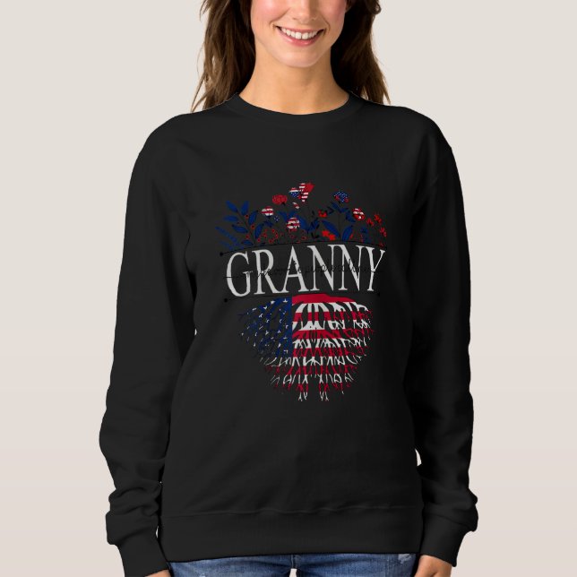 Womens My Favorite People Call Me Granny Wildflowe Sweatshirt (Front)