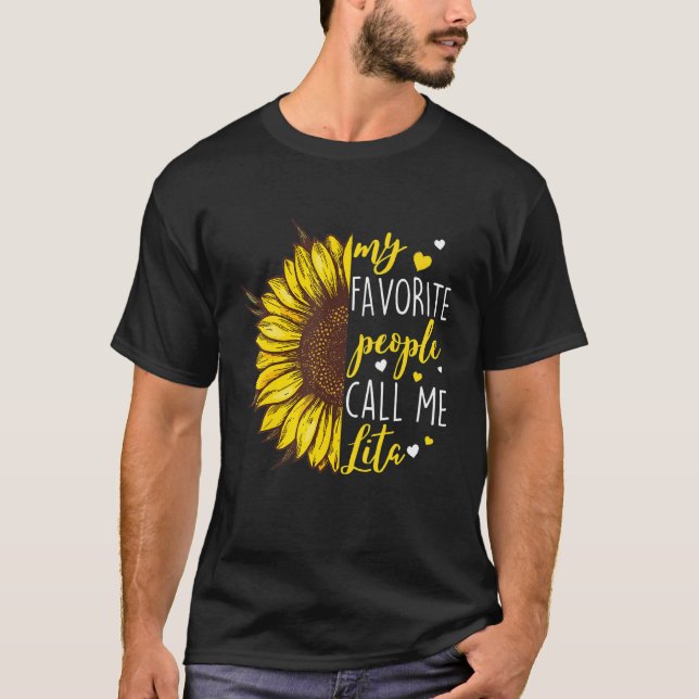 Womens My Favorite People Call Me Lita Grandma Mot T-Shirt (Front)