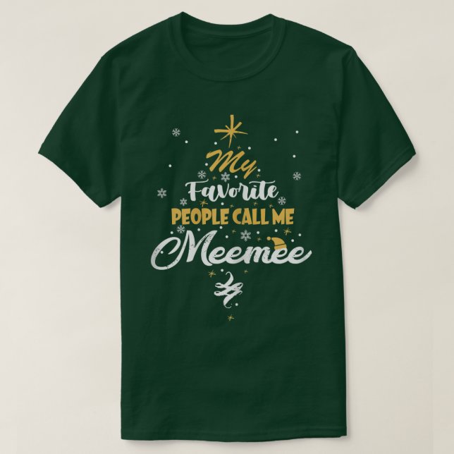 Womens My Favorite People Call Me Meemee Grandma X T-Shirt (Design Front)