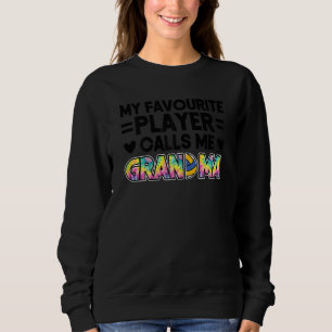 Womens my favorite player calls me grandma volleyb sweatshirt