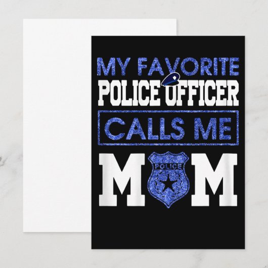 Womens My Favorite Police Officer Calls Me Mom (Front/Back)