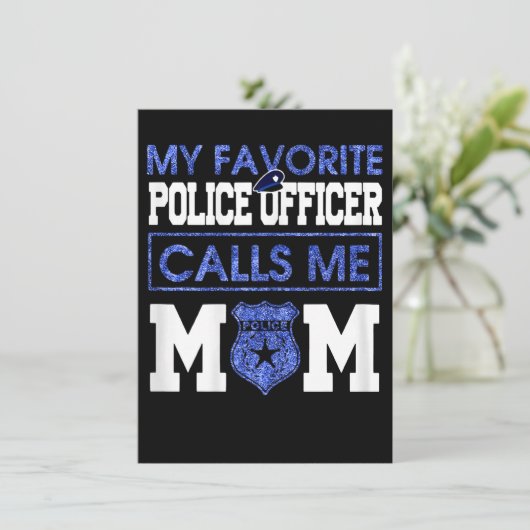 Womens My Favorite Police Officer Calls Me Mom (Standing Front)