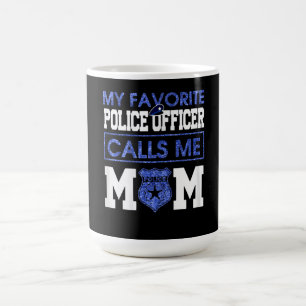 Womens My Favorite Police Officer Calls Me Mom Coffee Mug