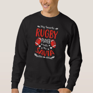 Womens My Favorite Rugby Player Calls Me Savta Mot Sweatshirt