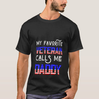 Womens My Favorite Veteran Calls Me Daddy Veterans T-Shirt