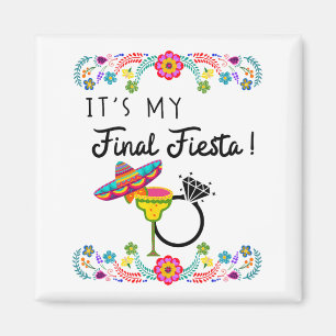 Womens My Final Fiesta Bride Bachelorette Party Pi Magnet