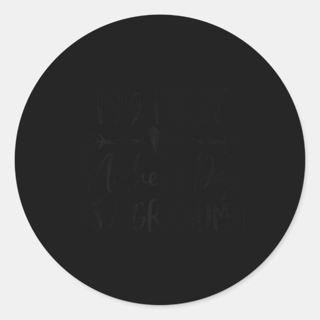 Womens My First Mother's Day As A Grandma Shirt Ne Classic Round Sticker (Front)