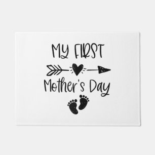Womens My First Mother's Day For New Mom Pregnancy Doormat